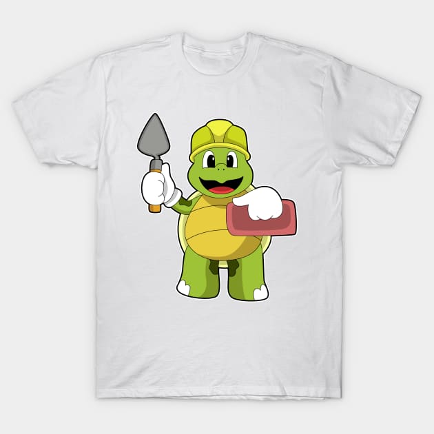 Turtle as Mason with Stone T-Shirt by Markus Schnabel